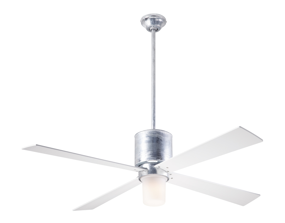 Lapa Fan; Galvanized Finish; 50&#34; White Blades; 17W LED; Wall Control with Remote Handset (2-wire