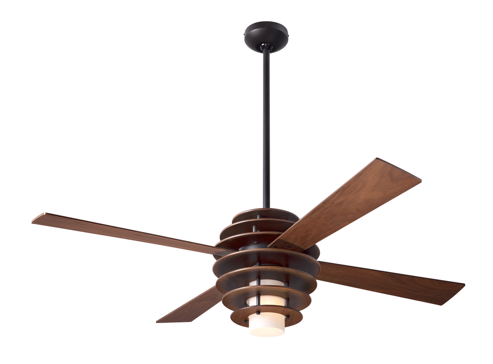 Stella Fan; Mahogany/Dark Bronze Finish; 52&#34; Black Blades; 17W LED; Fan Speed and Light Control