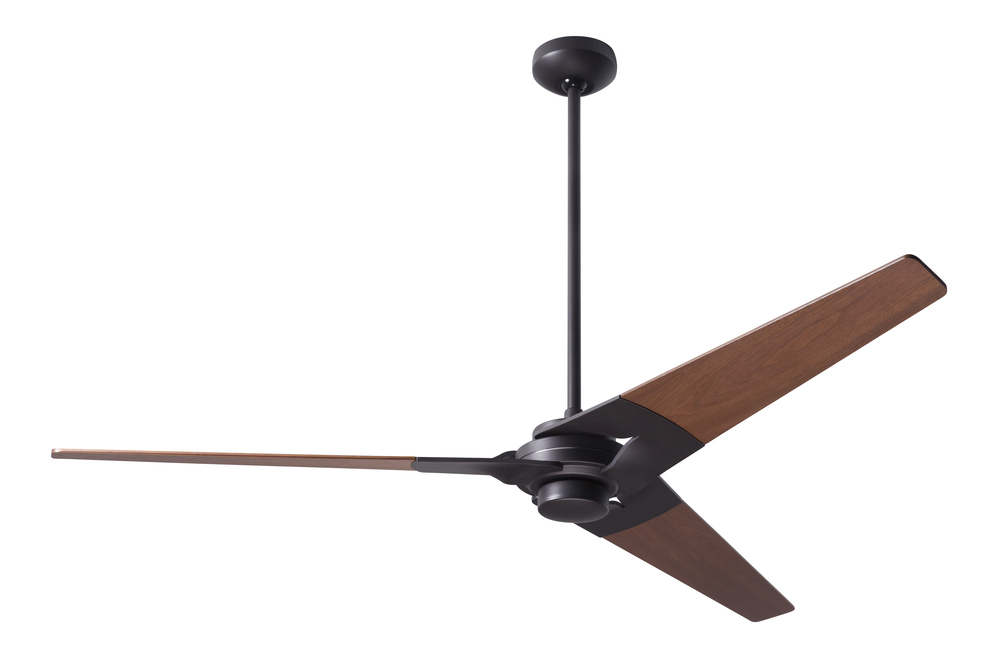 Torsion Fan; Dark Bronze Finish; 62&#34; Mahogany Blades; No Light; Fan Speed and Light Control (2-w