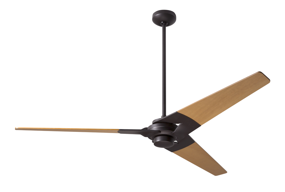 Torsion Fan; Dark Bronze Finish; 62&#34; Maple Blades; No Light; Fan Speed and Light Control (2-wire