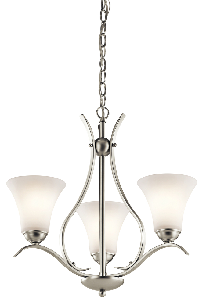 Keiran™ 3 Light Chandelier Brushed Nickel