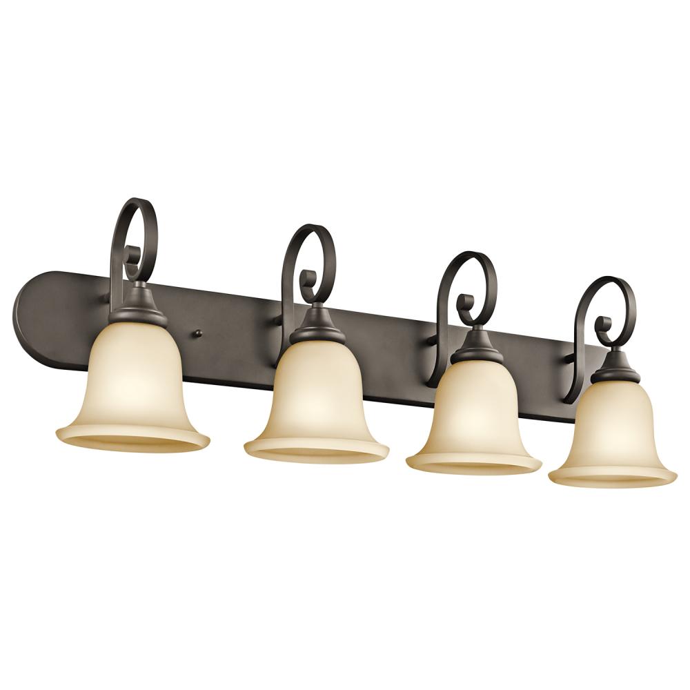 Monroe™ 4 Light Vanity Light with LED Bulbs Olde Bronze®