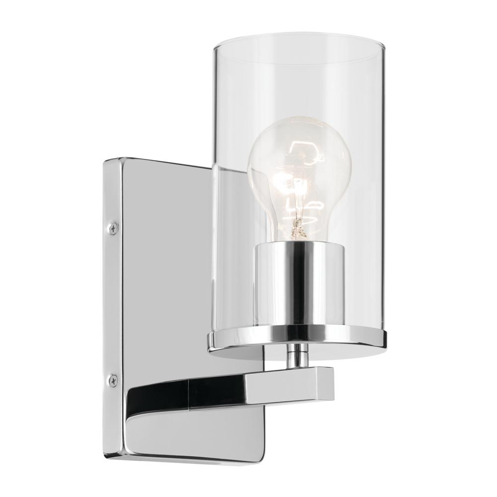 Crosby 4.5&#34; 1-Light Wall Sconce with Clear Glass in Chrome