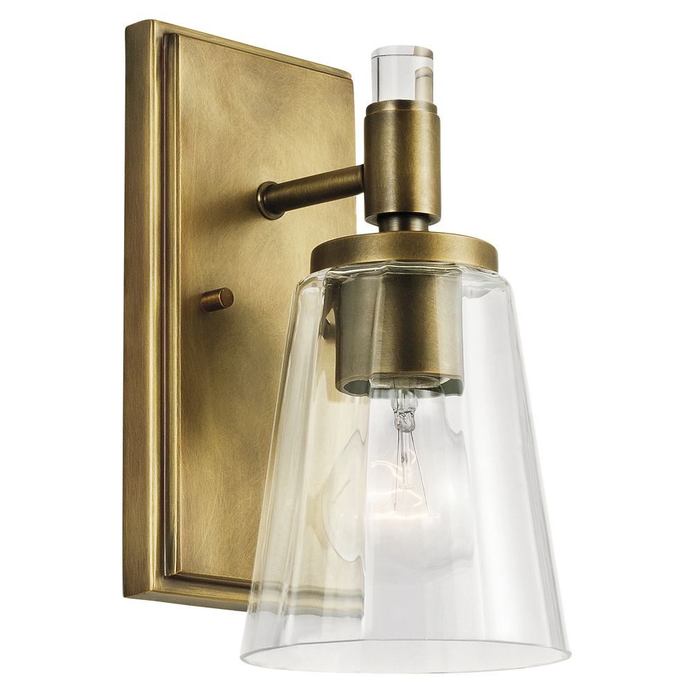 Audrea™ 1 Light Wall Sconce Natural Brass