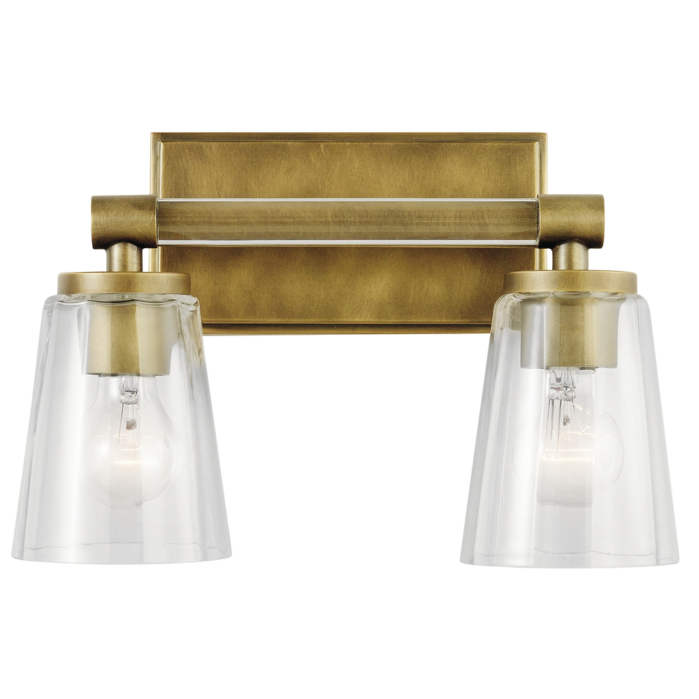 Audrea™ 2 Light Vanity Light Natural Brass