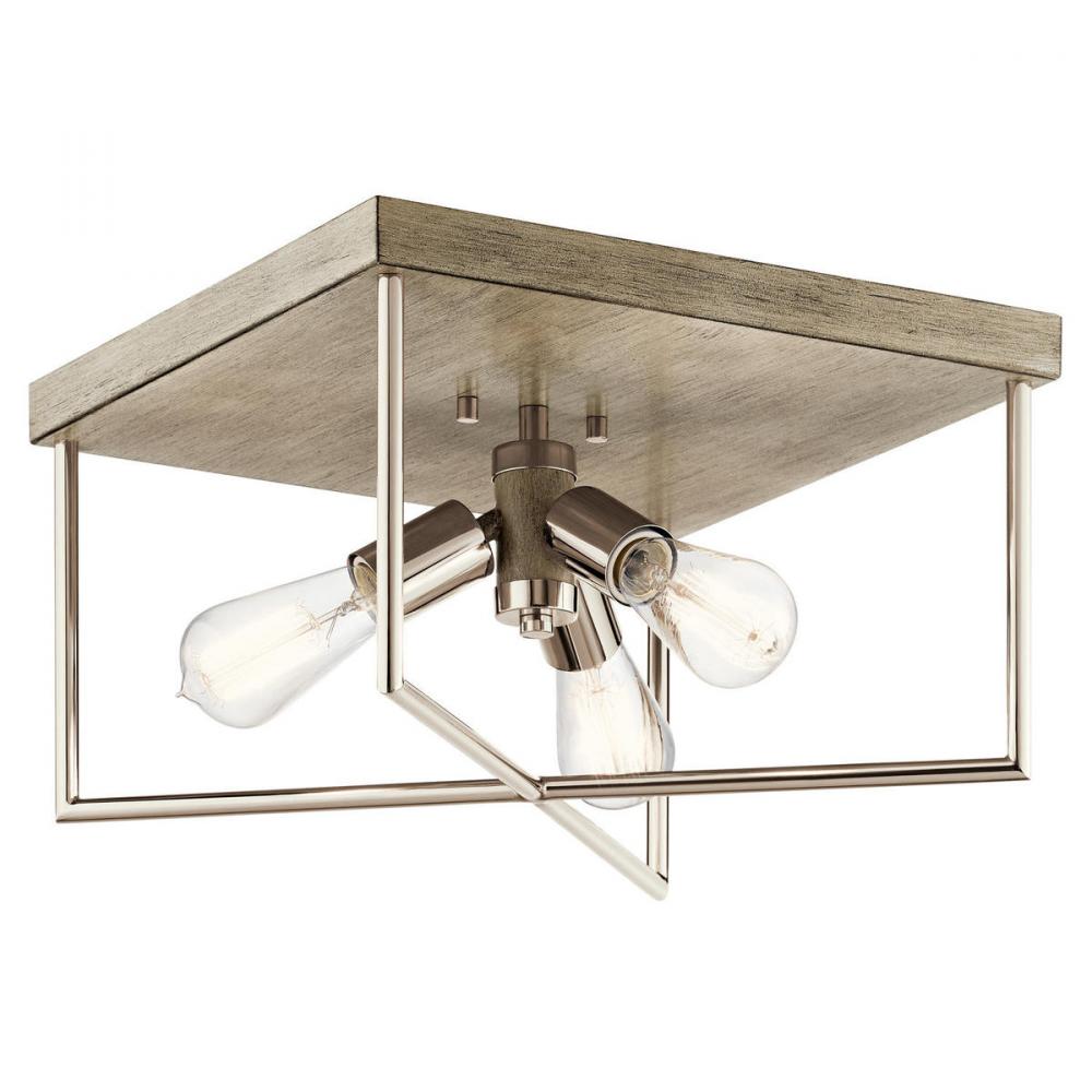 Tanis™ 3 Light Flush Mount Distressed Antique Gray