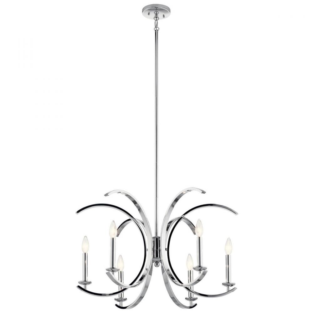 Cassadee 16.5&#34; 6 Light Chandelier in Chrome