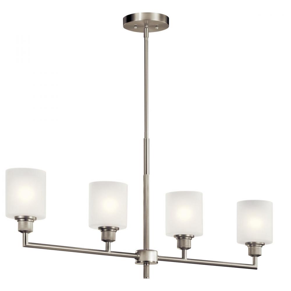 Lynn Haven™ 4 Light Linear Chandelier Brushed Nickel