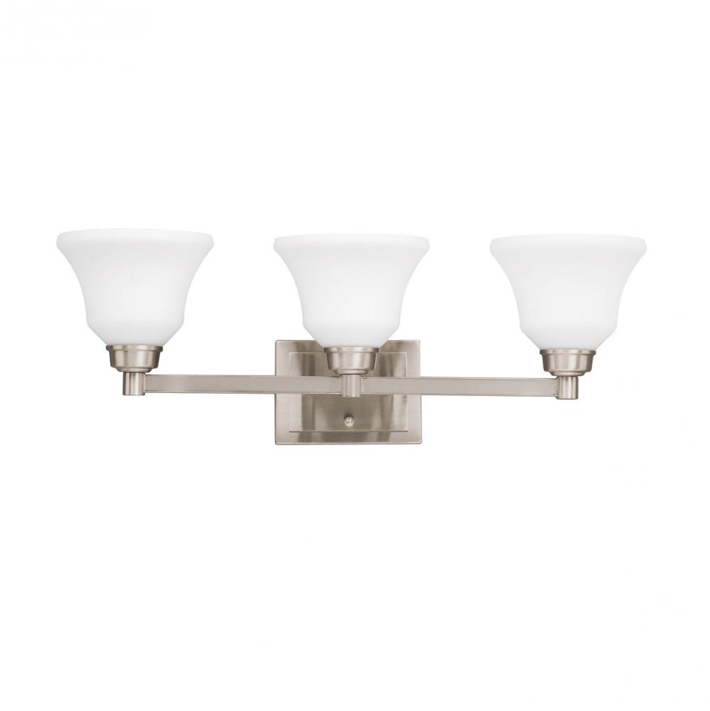 Langford™ 3 Light Vanity Light with LED Bulb Brushed Nickel