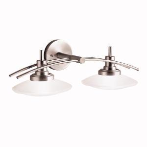 Structures 21 inches 2 Light Halogen Vanity Light in Brushed Nickel