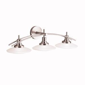 Structures 30 inches 3 Light Halogen Vanity Light in Brushed Nickel