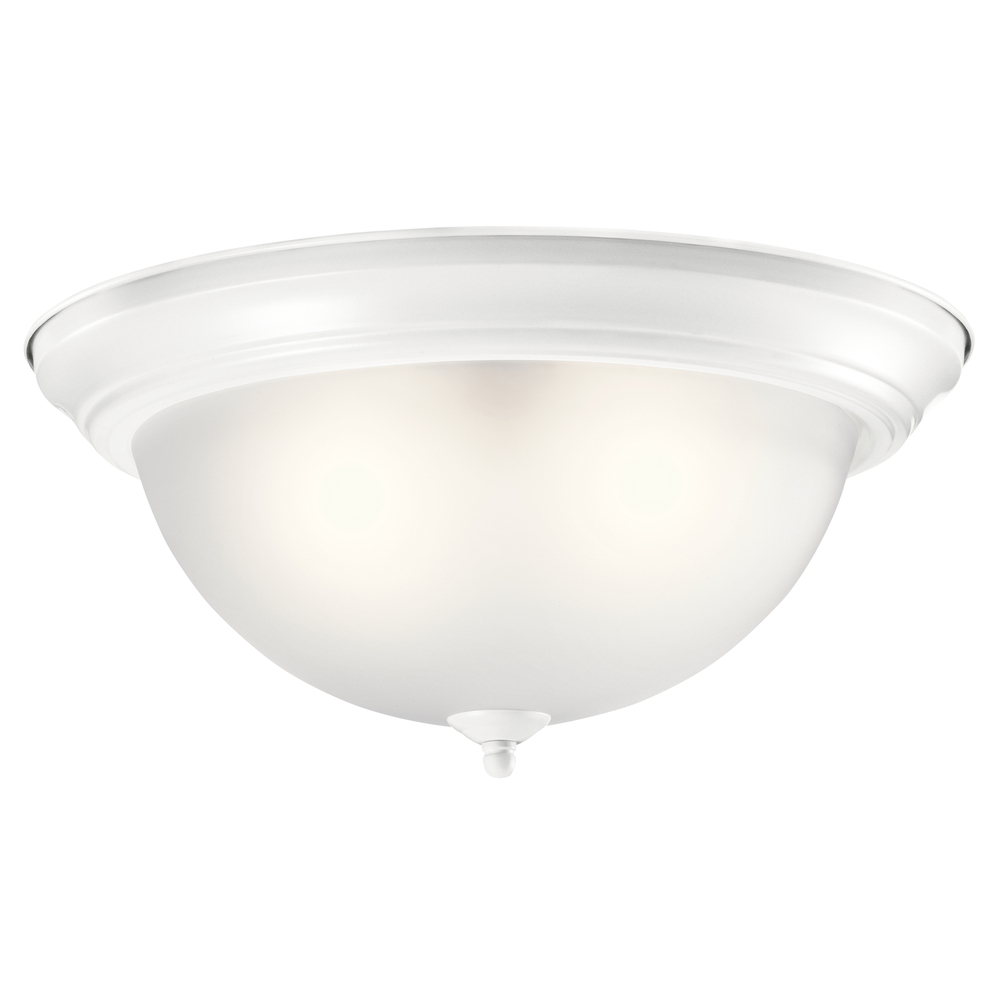 15.25&#34; 3 Light Flush Mount White