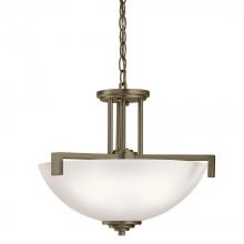 Kichler 3797OZSL18 - Eileen™ 3 Light Convertible Pendant with LED Bulbs Olde Bronze®