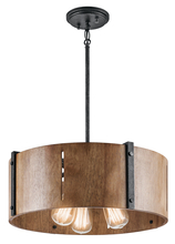 Kichler 42644DBK - Elbur™ 3 Light Convertible Pendant Distressed Black