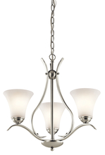 Kichler 43503NI - Keiran™ 3 Light Chandelier Brushed Nickel