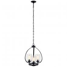 Kichler 44059BK - Tuscany 21" 3 Light Mini Chandelier with Clear Seeded Glass in Black