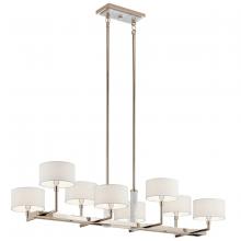 Kichler 52054PN - Laurent 46" 8 Light Linear Chandelier in Polished Nickel