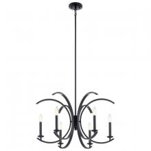 Kichler 52116BK - Cassadee 16.5" 6 Light Chandelier in Black