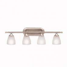 Kichler 5449NI - Ansonia 31.25" 4 Light Vanity Light with Satin Etched Glass in Brushed Nickel