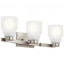 Kichler 55012NI - Vionnet 24" 3 Light Vanity Light with Satin Etched Glass in Brushed Nickel