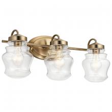 Kichler 55039CLZ - Janiel 24" 3 Light Vanity Light with Clear Glass in Classic Bronze