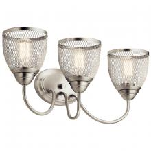 Kichler 55043NI - Voclain 24" 3 Light Vanity Light with Mesh Shade in Brushed Nickel