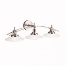 Kichler 6463NI - Structures 30 inches 3 Light Halogen Vanity Light in Brushed Nickel