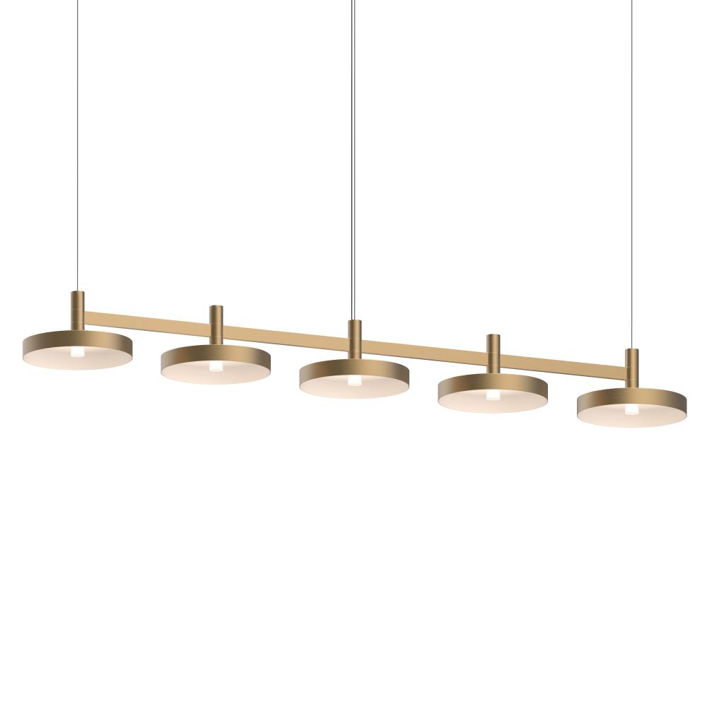 5-Light Linear Pendant w/Pan Shades