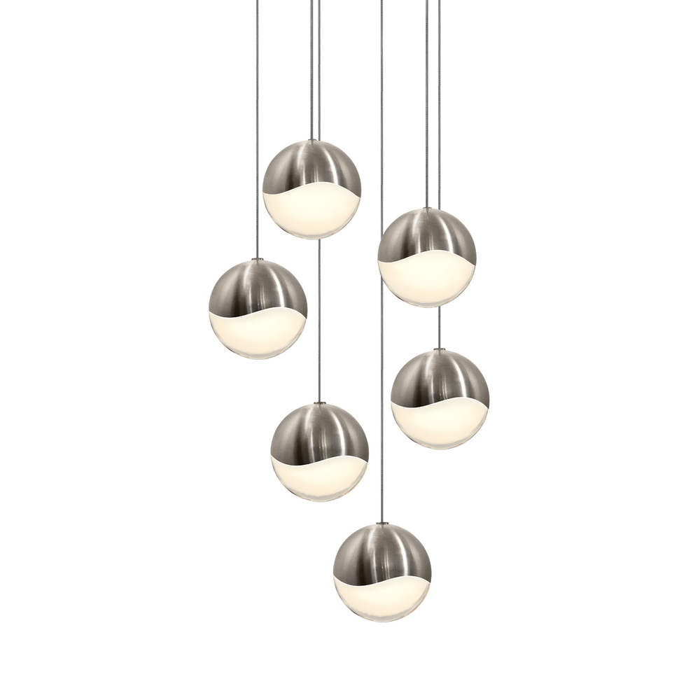 6-Light Round Large LED Pendant