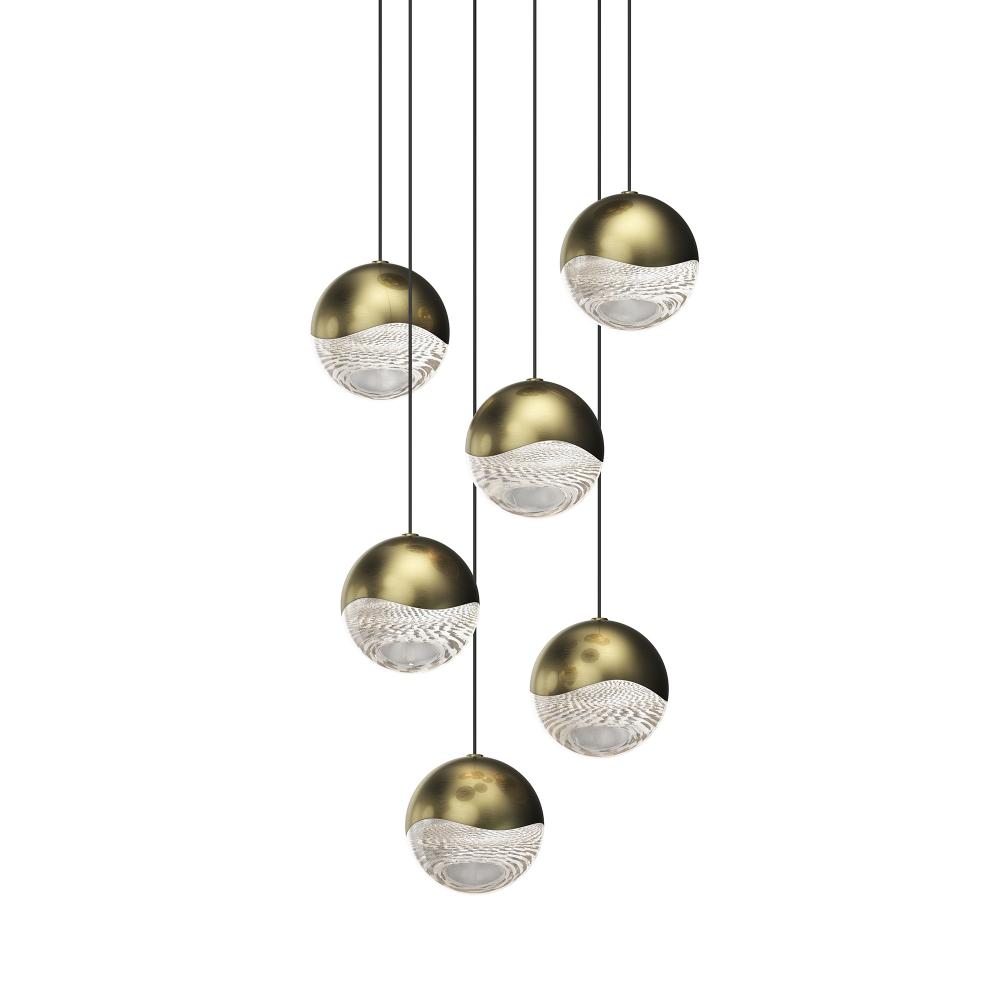 6-Light Round Large LED Pendant