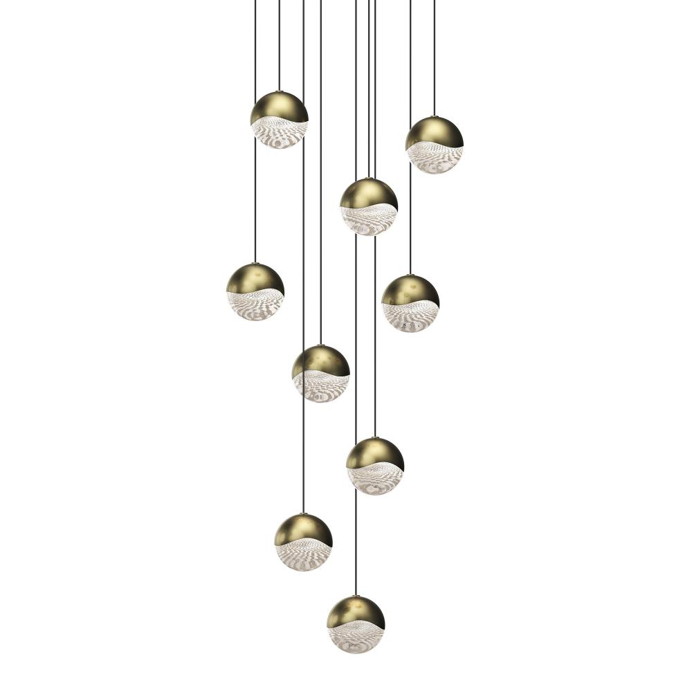 9-Light Round Medium LED Pendant