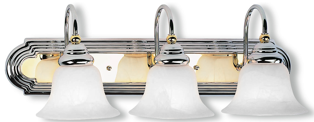 3 Light Polished Chrome & PB Bath Light