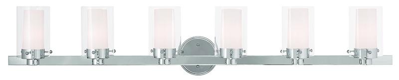 6 Light Polished Chrome Bath Light