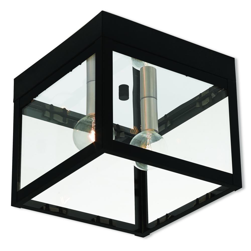 2 Lt BK Outdoor Ceiling Mount