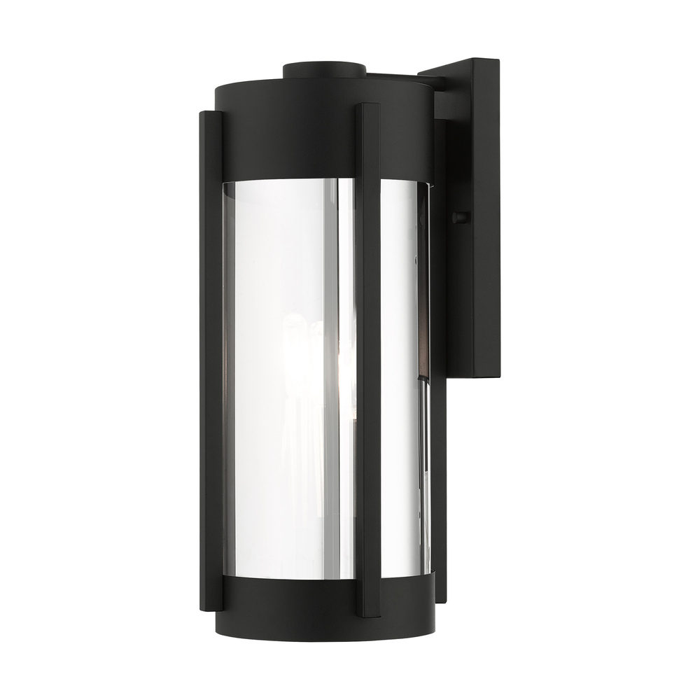 3 Lt Black Outdoor Wall Lantern