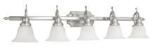 Livex Lighting 1285-91 - 5 Light Brushed Nickel Bath Light