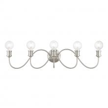 Livex Lighting 16575-91 - 5 Light Brushed Nickel Large Vanity Sconce