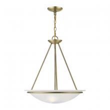 Livex Lighting 4826-01 - Antique Brass 3-Light Pendant Chandelier