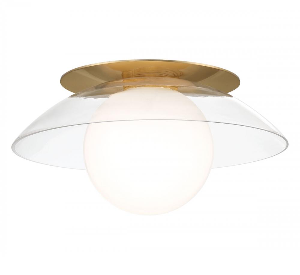 Ancona, Large 1 Light Ceiling / Wall Mount, Soft Brass