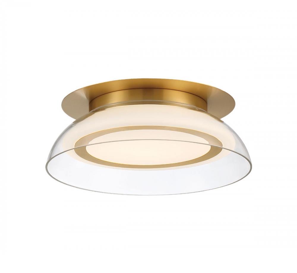 Pescara, Small LED Ceiling Mount, Plated Brushed Gold