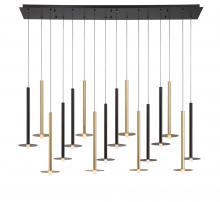 Lib & Co. US 12108-023 - Piatto, 16 Light Linear LED Chandelier, Mixed