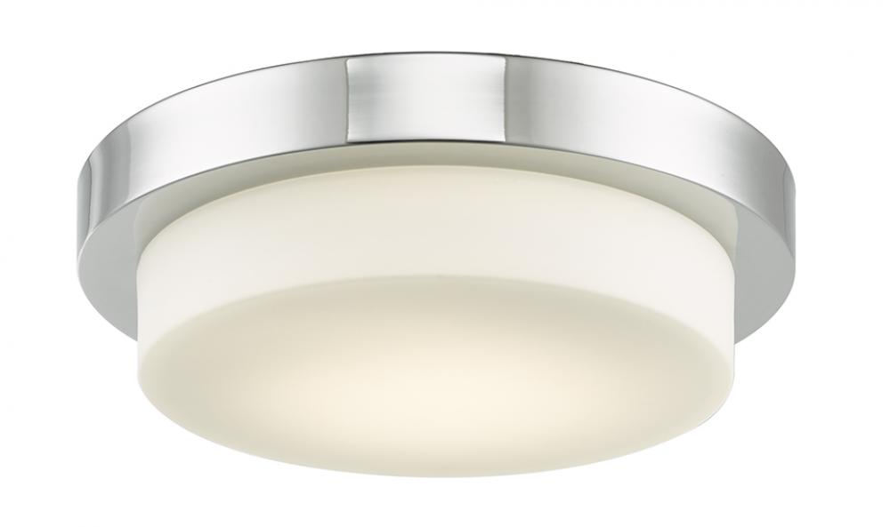 11&#34; Stepped Opal Glass Flushmount with High Output Dimmable LED