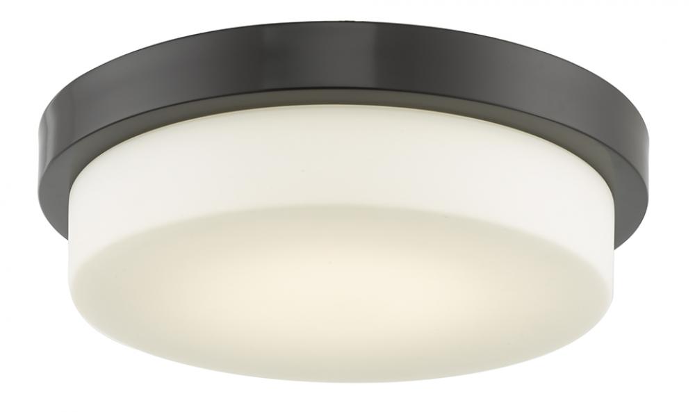 13&#34; Stepped Opal Glass Flushmount with High Output Dimmable LED