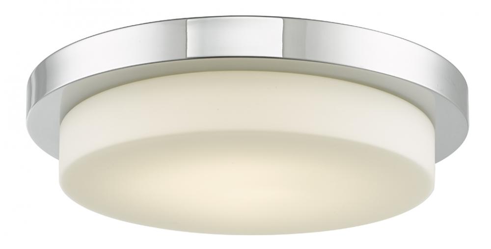 16&#34; Stepped Opal Glass Flushmount with High Output Dimmable LED