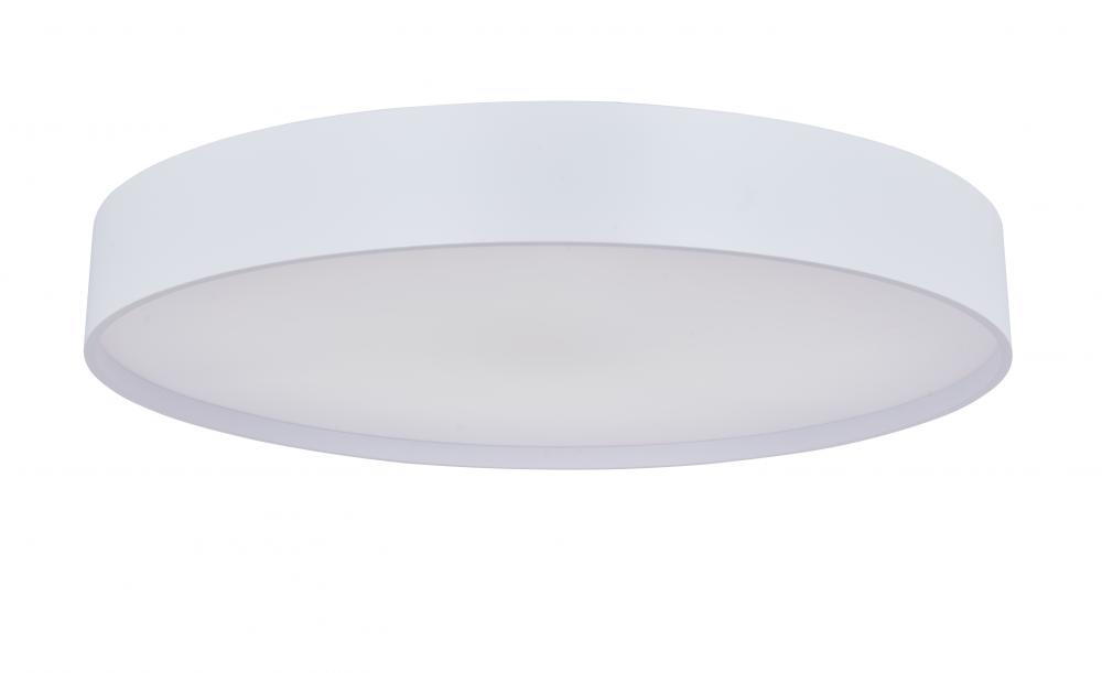 17&#34; 3CCK Metal Cylinder and Frosted Glass Flushmount