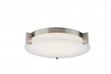 Abra Lighting 30010FM-BN-Matrix - Flat Round Glass Low Profile Flushmount