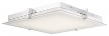 Abra Lighting 30013FM-CH-Matrix - Flat Square Glass Low profile Flushmount