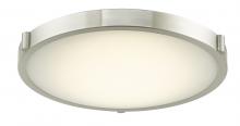 Abra Lighting 30067FM-BN-Halo - 17" Low Profile Frosted Glass Flushmount with High Output Dimmable LED