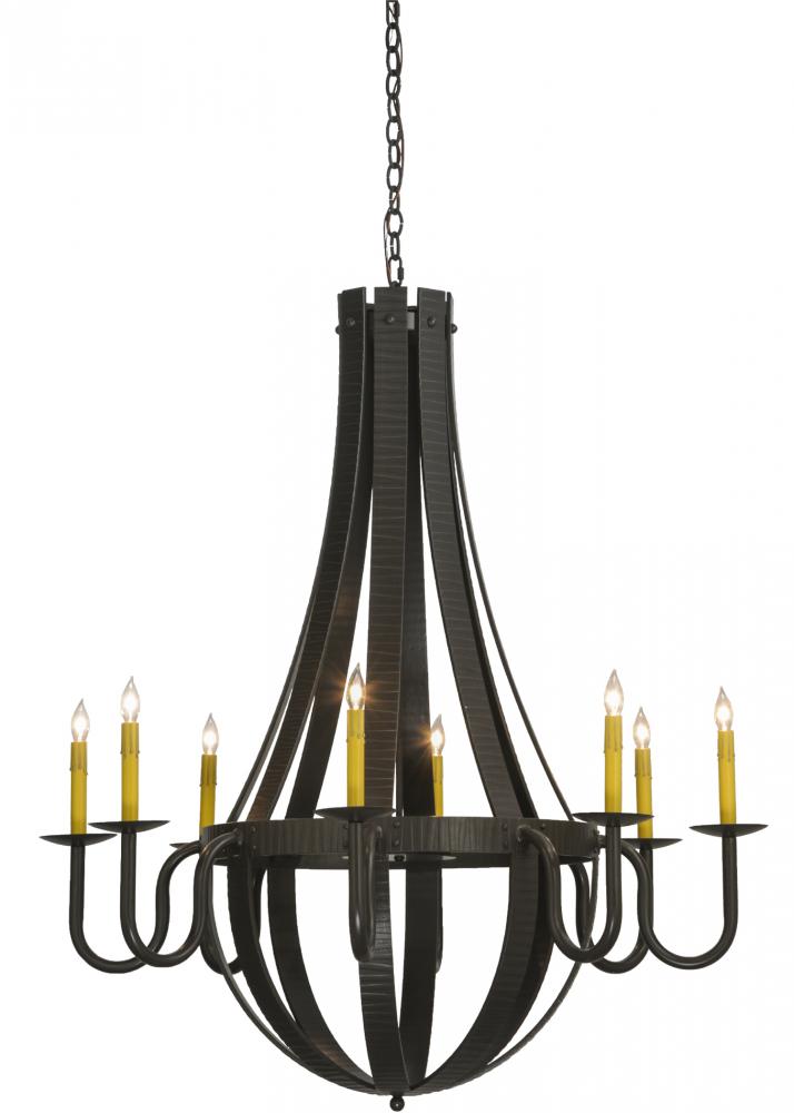 42&#34;W Barrel Stave Metallo 8 LT Chandelier