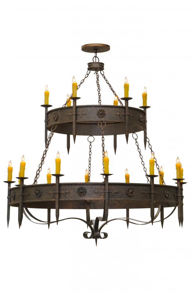 69&#34;W Calandra 18 LT Two Tier Chandelier